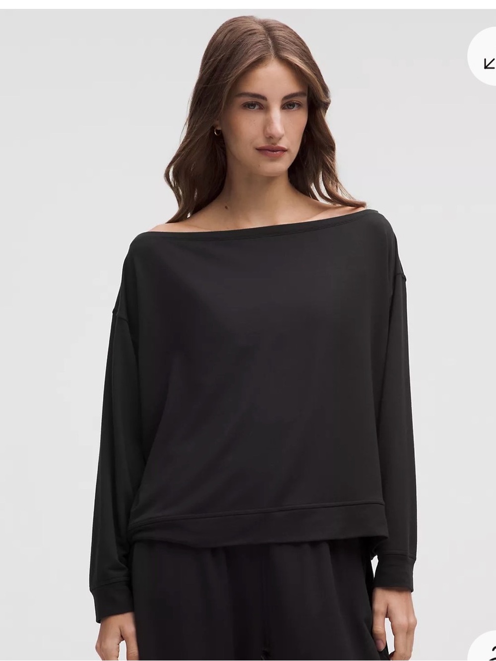 Lululemon Relaxed Boatneck Long-Sleeve Top - Black